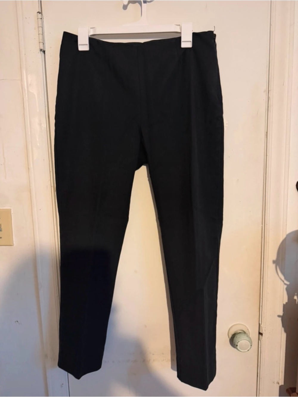 Chico's Black Slim Straight Pants Sz 1.5 (M) US Office Work Pants Casual Cotton